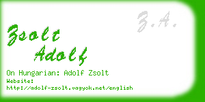 zsolt adolf business card